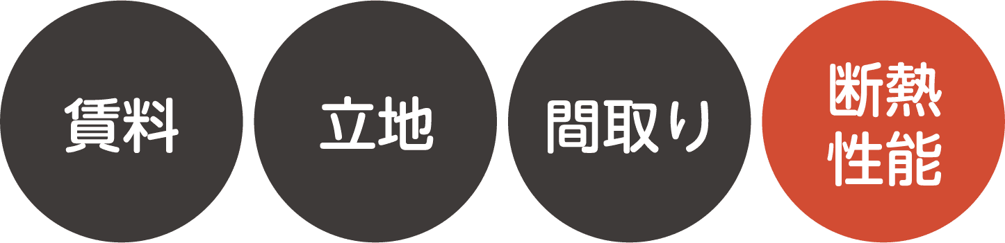 賃貸・立地・間取り・断熱性能